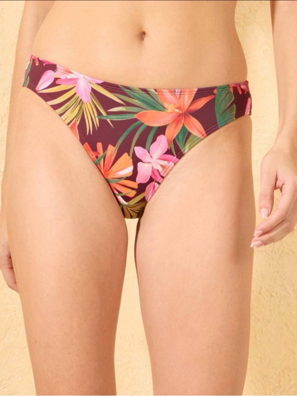 Tropical Floral Bikini Bottom 🌺 Shade & Shore L NWT Low Rise